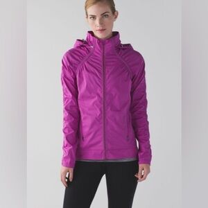 Lululemon Gather And Sprint Hooded Jacket Ultra Violet Size 6